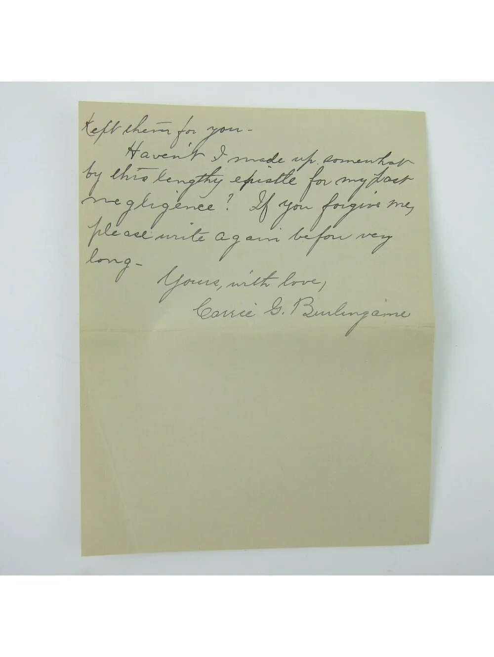 Antique Letter Caroline Burlingame Earlville Illinois Anna Powers Coden Alabama